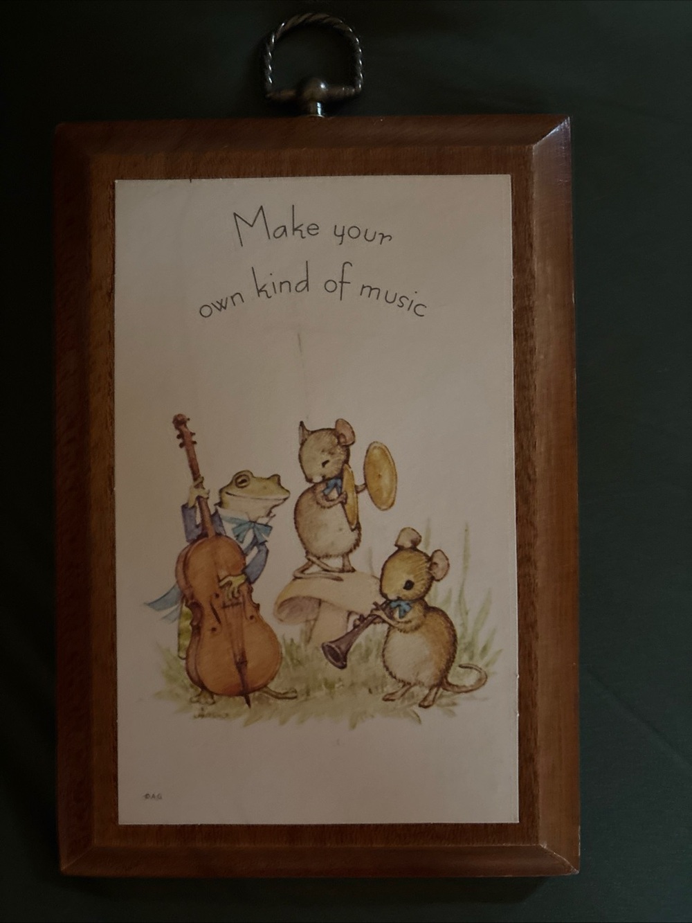 Nursery Decor Make Your Own Kind of Music Framed Wall Art - Brown